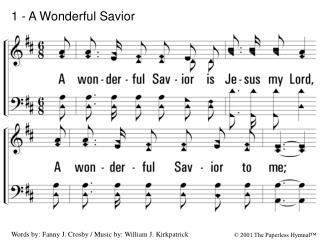 1 - A Wonderful Savior