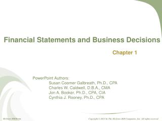 Financial Statements and Business Decisions