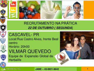 RECRUTAMENTO NA PRÁTICA 22 DE OUTUBRO ( SEGUNDA )