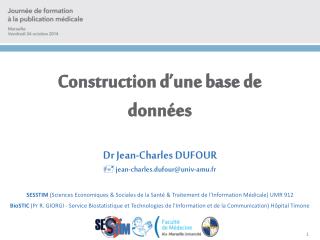 Construction d’une base de données