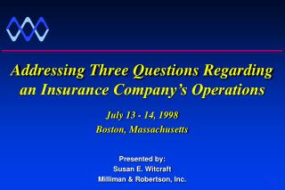 July 13 - 14, 1998 Boston, Massachusetts