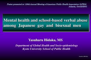 Yasuharu Hidaka, MS