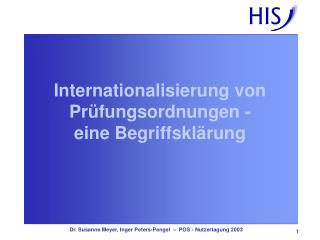 Internationalisierung von Prüfungsordnungen - eine Begriffsklärung