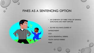 FINES as a sentencing option