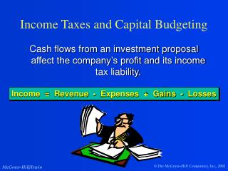 Income Taxes and Capital Budgeting