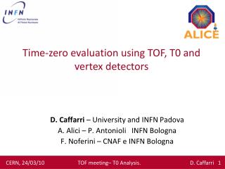 D. Caffarri – University and INFN Padova A. Alici – P. Antonioli INFN Bologna