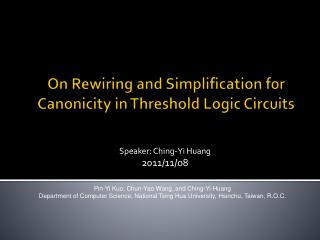 On Rewiring and Simplification for Canonicity in Threshold Logic Circuits