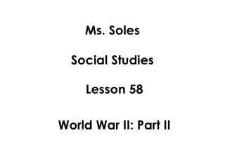 Ms. Soles Social Studies