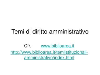 Temi di diritto amministrativo