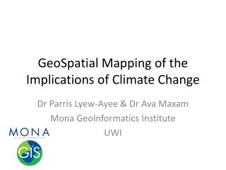 GeoSpatial Mapping of the Implications of Climate Change