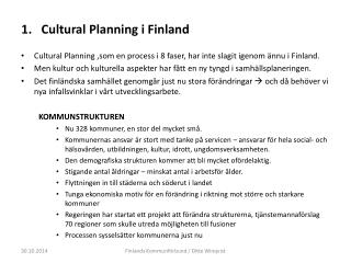 1. Cultural Planning i Finland