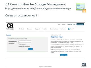 CA Communities for Storage Management