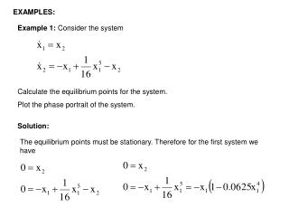 EXAMPLES: