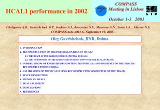 HCAL1 performance in 2002