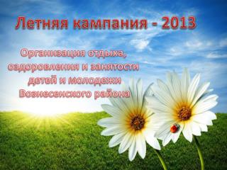 Летняя кампания - 2013