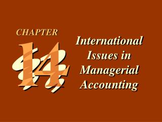 International Issues in Managerial Accounting