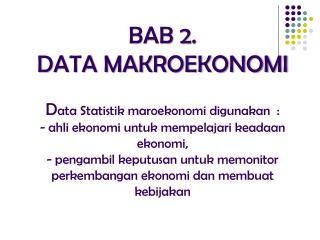 Data Makroekonomi Indonesia