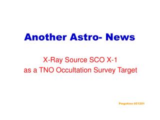 Another Astro- News