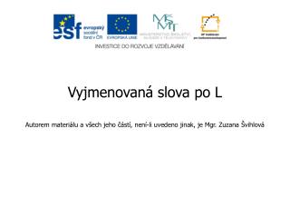 Vyjmenovaná slova po L