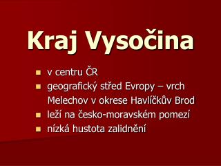 Kraj Vysočina