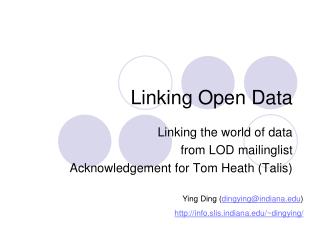 Linking Open Data