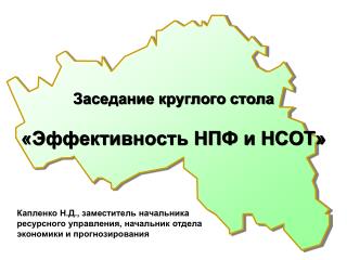 Заседание круглого стола «Эффективность НПФ и НСОТ»