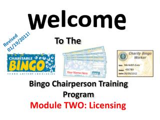 Bingo Chairperson Training Program