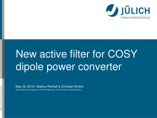 New active filter for COSY dipole power converter