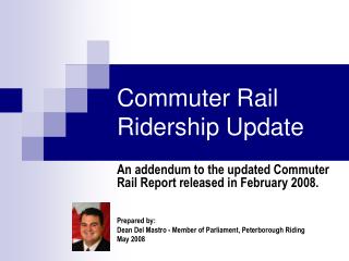 Commuter Rail Ridership Update