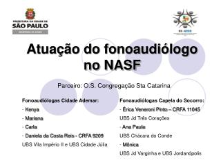 Atuação do fonoaudiólogo no NASF