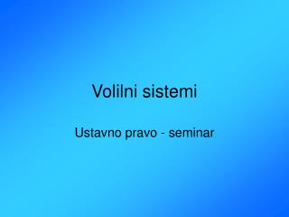 Volilni sistemi