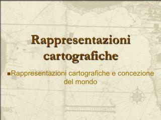 Rappresentazioni cartografiche