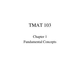 TMAT 103