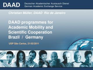 Christian Müller, DAAD Rio de Janeiro DAAD programmes for