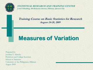 Measures of Variation