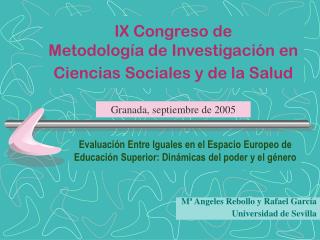 IX Congreso de Metodología de Investigación en Ciencias Sociales y de la Salud