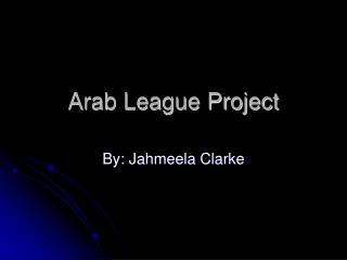 Arab League Project