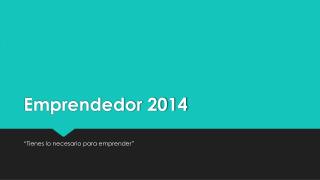 Emprendedor 2014