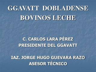 GGAVATT DOBLADENSE BOVINOS LECHE C. CARLOS LARA PÉREZ PRESIDENTE DEL GGAVATT