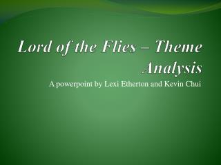 Lord of the Flies – Theme Analysis