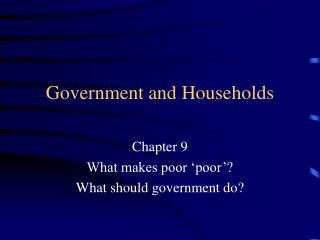 Government and Households