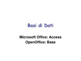 Basi di Dati