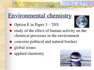 Environmental chemistry