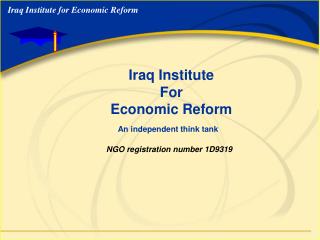 Iraq Institute for Economic Reform