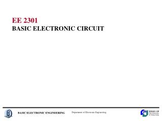 EE 2301 BASIC ELECTRONIC CIRCUIT