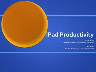 iPad Productivity