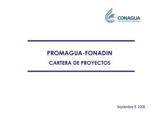 PROMAGUA-FONADIN CARTERA DE PROYECTOS