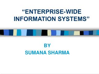 “ENTERPRISE-WIDE INFORMATION SYSTEMS”