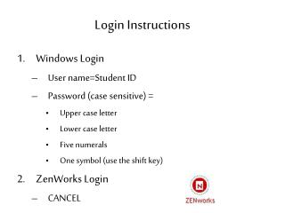 Login Instructions