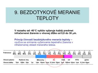 9. BEZDOTYKOVÉ MERANIE TEPLOTY